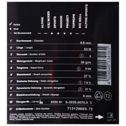 Edelrid - SE Priti 9,6 Mm - Single Rope 8 Edelrid - SE Priti 9,6 Mm - Single Rope -Cragforce Climb Shop edelrid se priti 96 mm single rope detail 3